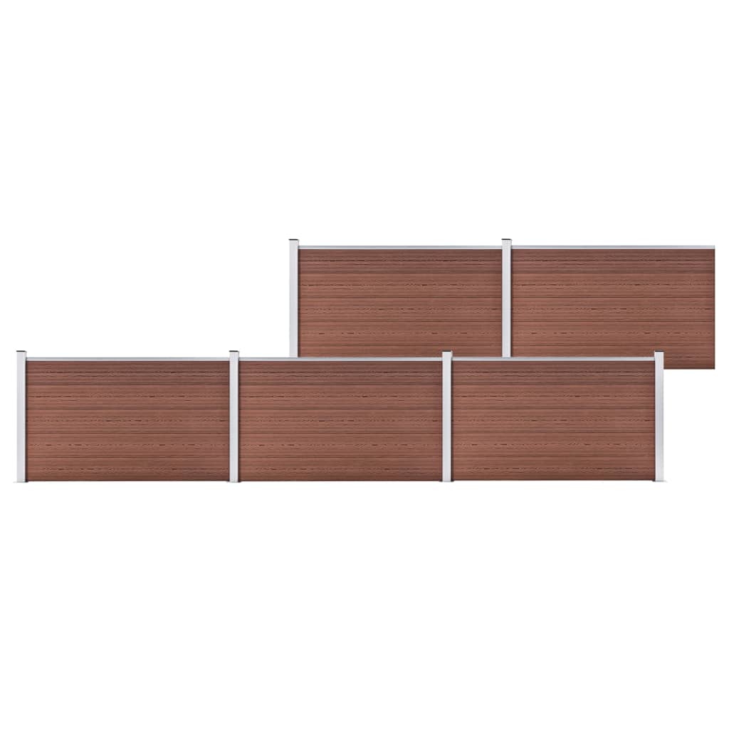 Vidaxl -Zaun 872x106 cm HKC Brown