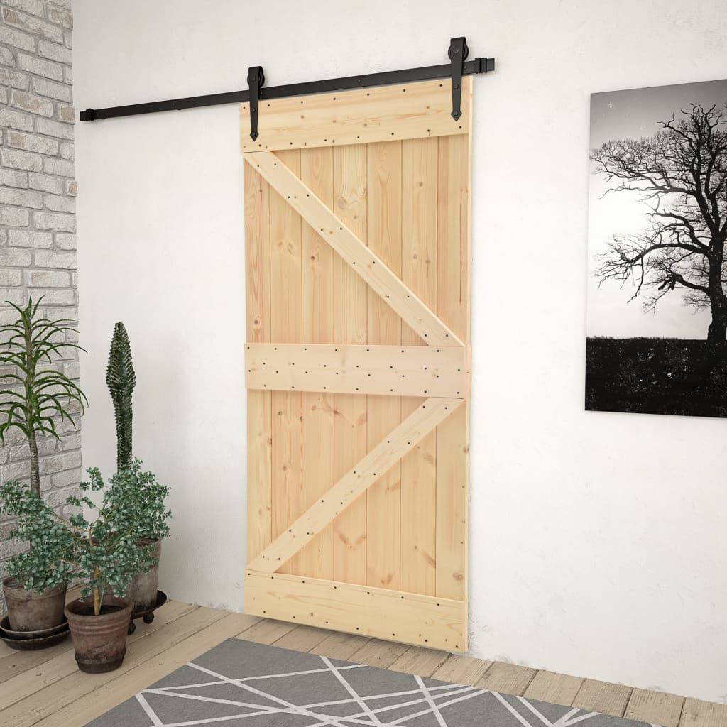 Vidaxl door 80x210 cm solid pine