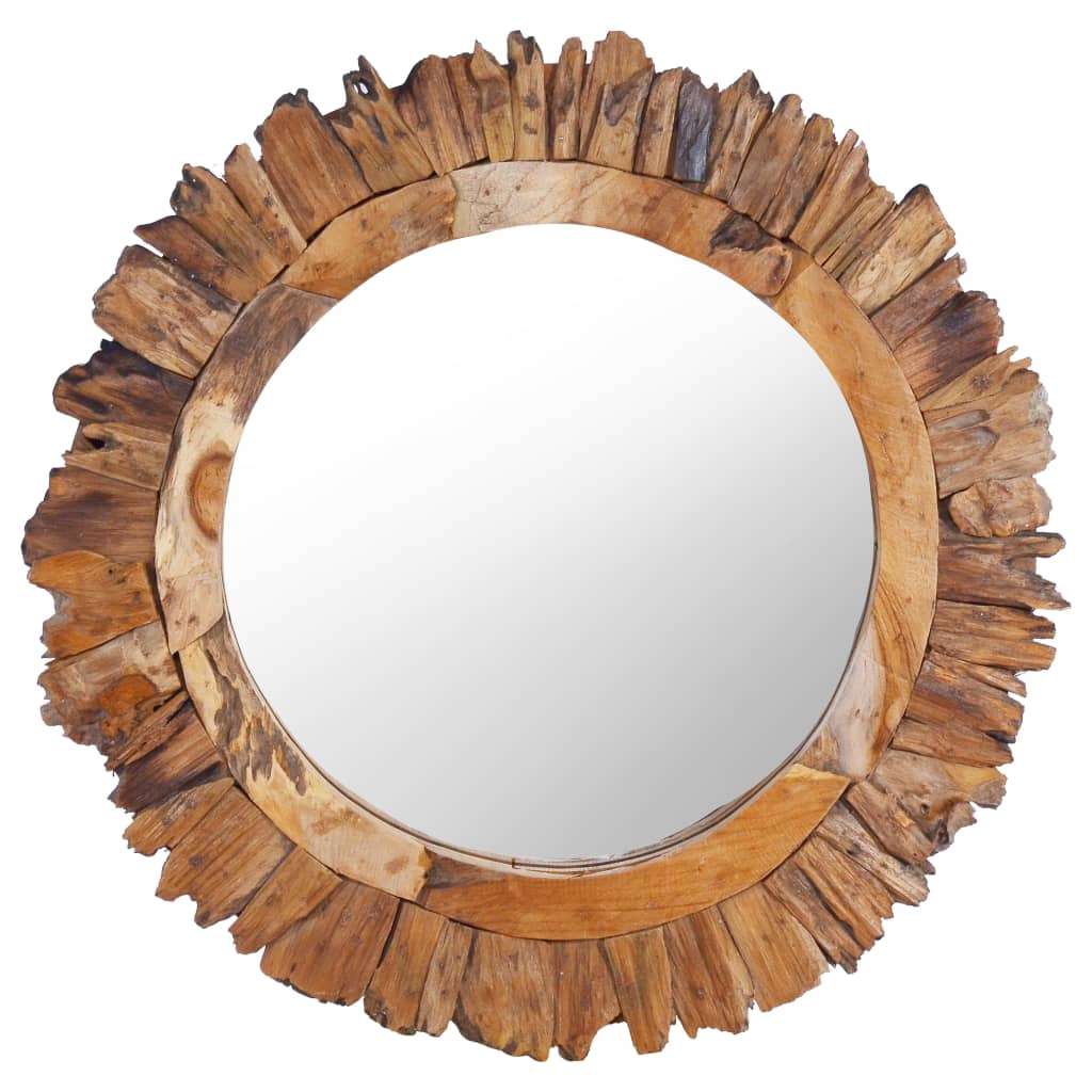 Vidaxl Wall Mirror omkring 60 cm teak træ