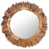 VidaXL wall mirror around 60 cm teak wood