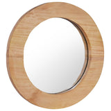 Miroir mural vidaxl autour de 40 cm de bois de teck