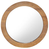 Vidaxl Wall Mirror kolem 60 cm teakové dřevo