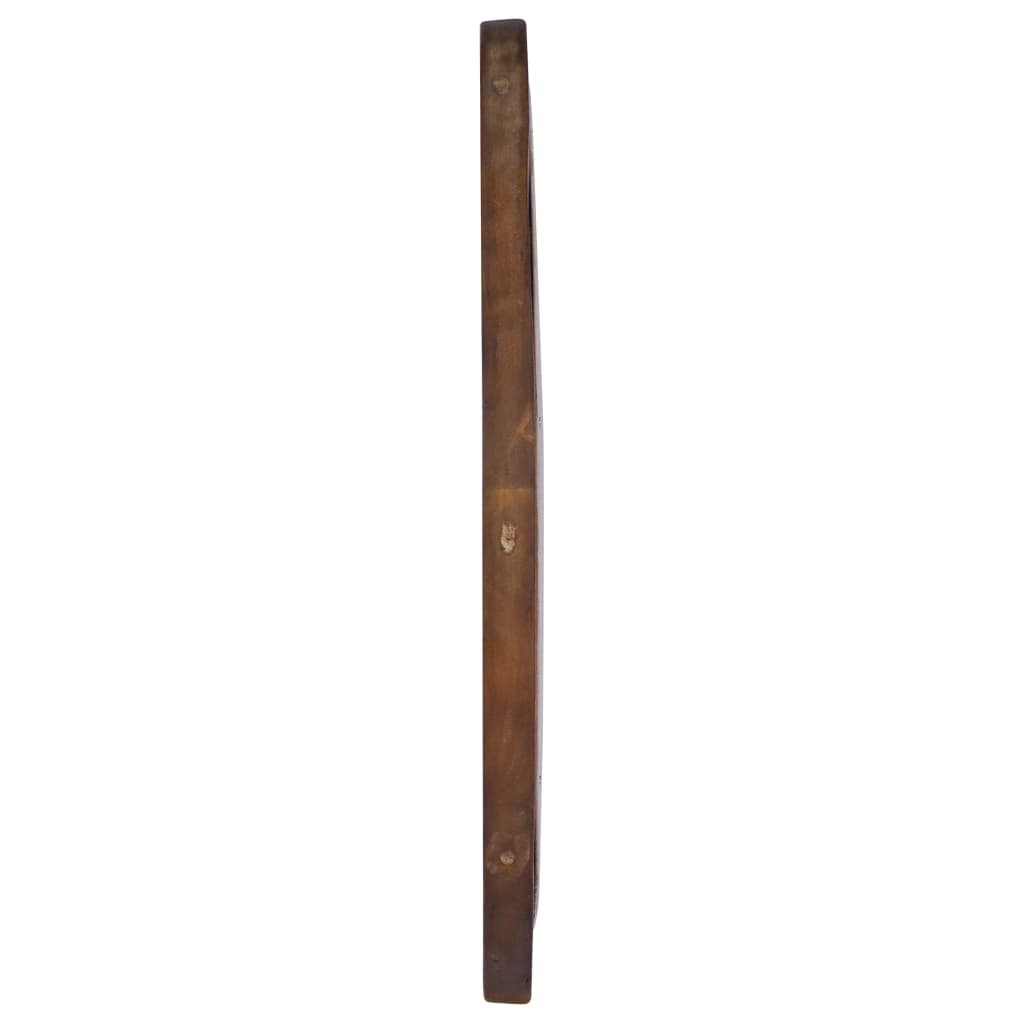 Vidaxl Wand Spigel ronderëm 60 cm Teak Holz