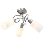 Vidaxl Plafond lampe avec capuchons cylindriques en céramique 3xe14 blanc