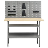 Vidaxl Workbench con tres paneles de pared