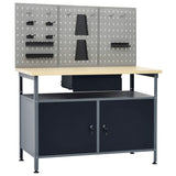 Vidaxl Workbench with three wall panels