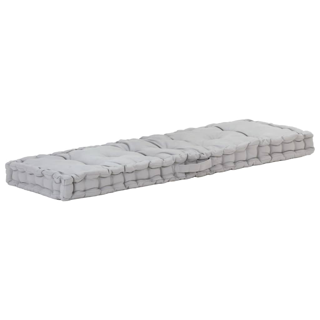 Coussins de plancher de palette vidaxl 2 St Cotton Grey