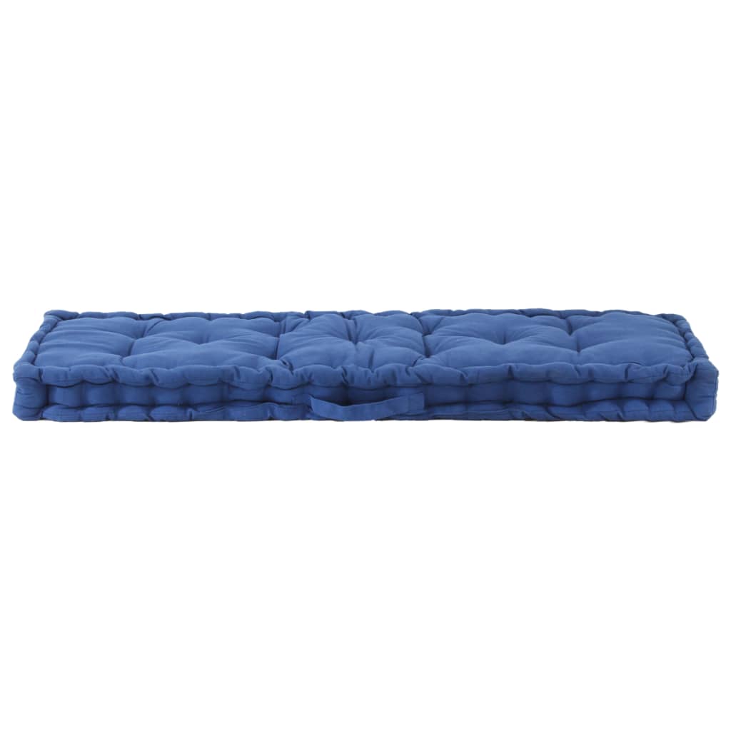 Coussins de plancher de palette vidaxl 2 stet coton bleu clair