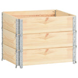 Vidaxl Palletopzetranden 3 stk. 60x80 cm Solid fyrretræ