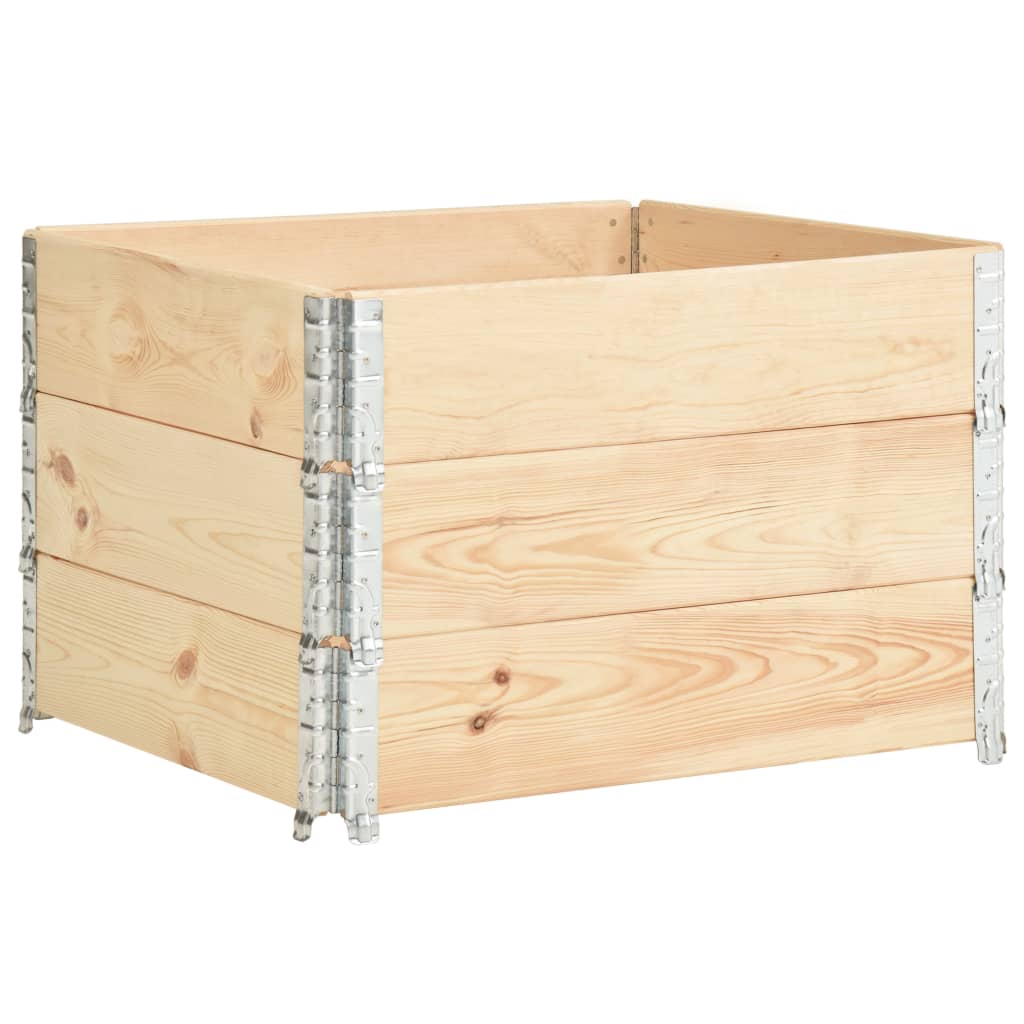 Vidaxl Palletopzetranden 3 PCS 100x100 cm de pino sólido