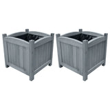 Vidaxl Planters oppdratt 2 stk 30x30x30 cm Solid Pinewood