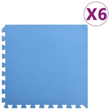 Esteras de piso Vidaxl 6 ST 2.16 ㎡ Eva Foam Blue