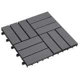 Vidaxl Terrace Tiles 20 PCS 30x30 cm solidní acaciahout šedé procházení