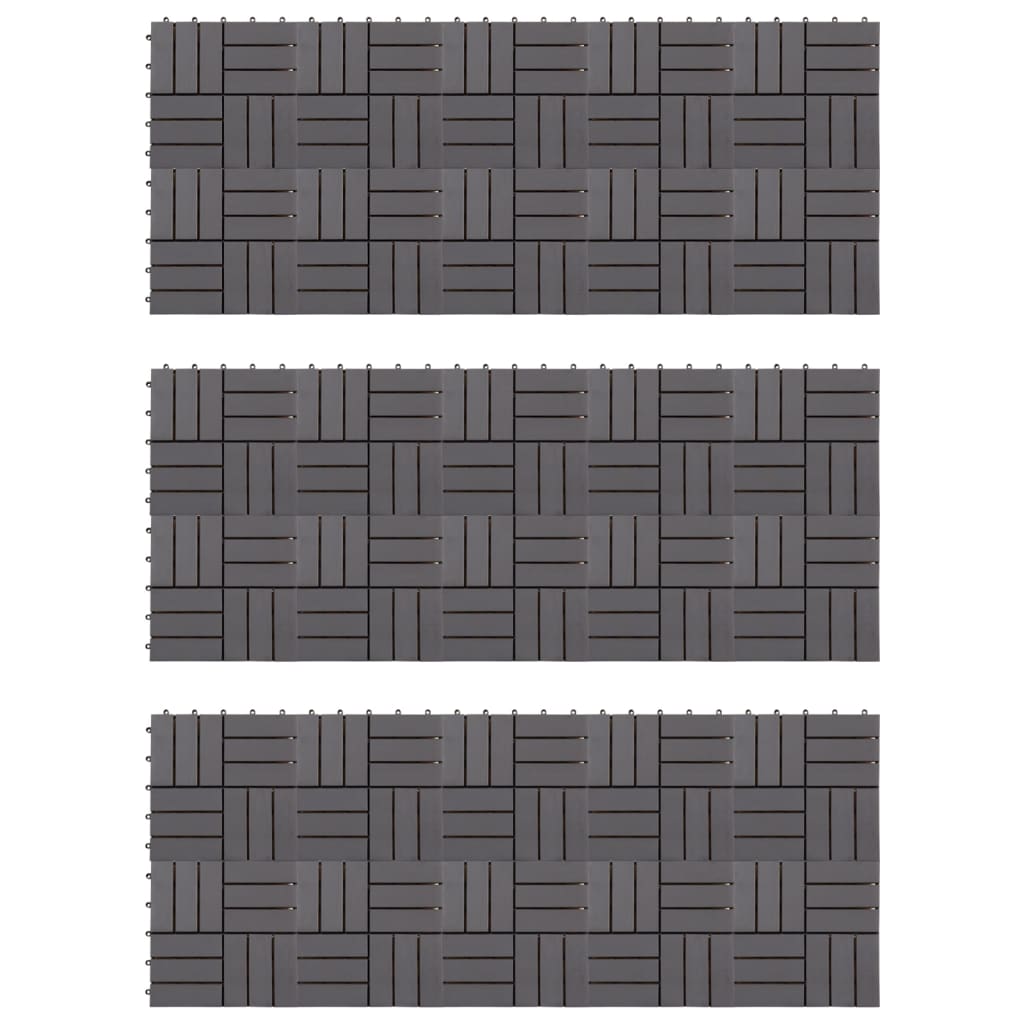 Vidaxl Terrace Płytki 30 szt. 30x30 cm Solid Acaciahout Graywash