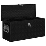 Vidaxl Aluminium Box 80x30x35 cm Schwarz