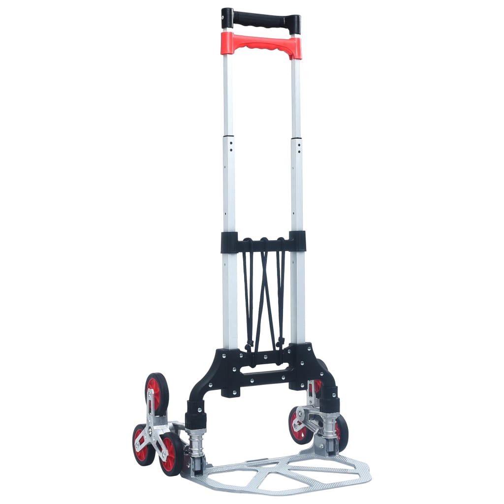 Vidaxl Traptrolley plegable 70 kg de aluminio de plata de color