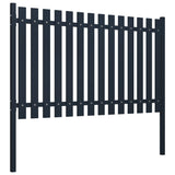 Vidaxl fence panel 174.5x100 cm powder -coated steel anthracite