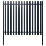 Vidaxl fence panel 174.5x170 cm powder -coated steel anthracite