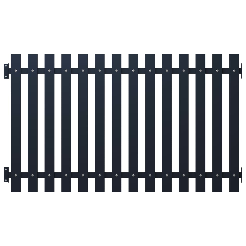 Vidaxl fence panel 170.5x100 cm powder -coated steel anthracite