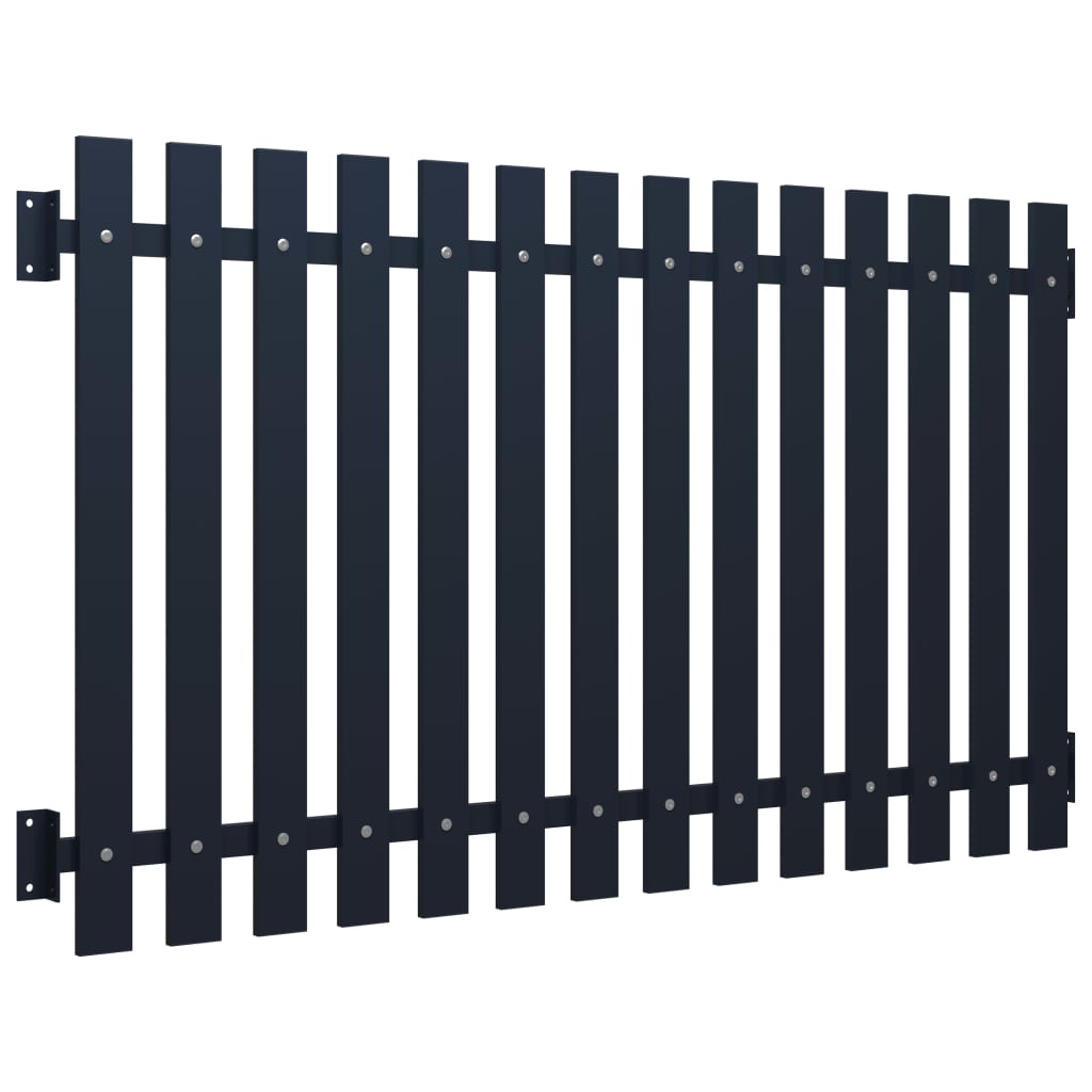 Vidaxl fence panel 170.5x100 cm powder -coated steel anthracite