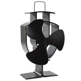 Vidaxl Stove Fan avec 3 nageoires noires