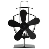 VidaXL stove fan with 5 fins black