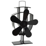 VidaXL stove fan with 5 fins black