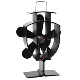 VidaXL stove fan with 5 fins black