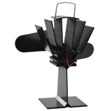 Vidaxl Stove Fan con 2 pinne nere