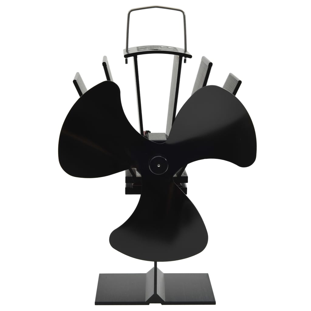 VidaXL stove fan with 3 fins black