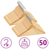 Vidaxl 50-Stéck Kleedung Hanger Set Anti-Rutsch Hardwood