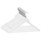 Vidaxl Conjunto de percha de ropa de 20 piezas Anti-Slip Hardwood White