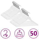 Vidaxl Conjunto de percha de ropa de 50 piezas Anti-Slip Wood White