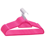 Vidaxl 20-Stéck Kleedung Hanger Set Anti-Rutsch Velvet rosa