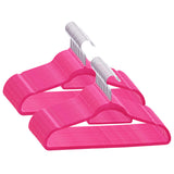 Vidaxl 50-Stéck Kleedung Hanger Set Anti-Rutsch Velvet rosa