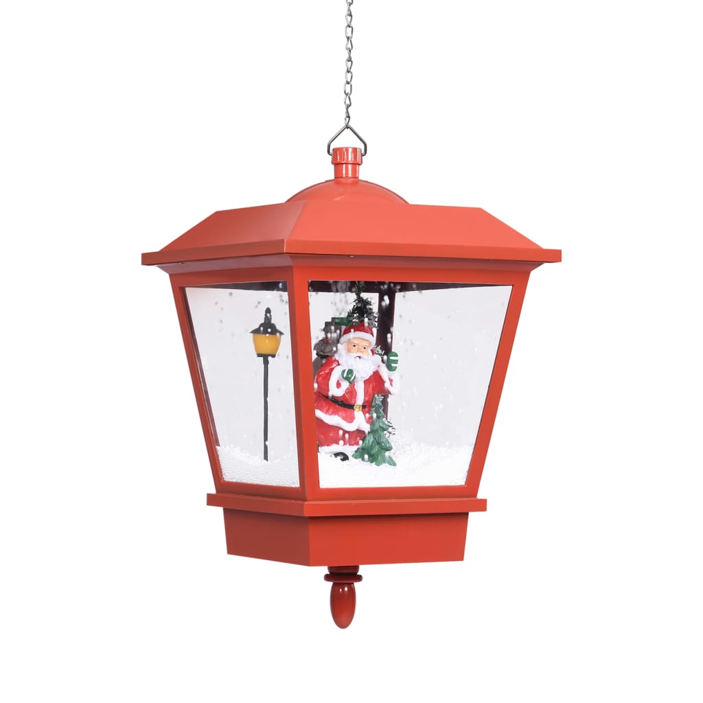 VIDAXL LAMPAGGIO DI HANGA CHATALE CON LAMPAGGIO LED E BANTA CLAUS 27X27X45 CM ROSSO