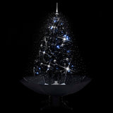 Vidaxl Albero di Natale Snowing con ombrelloni 140 cm PVC nero