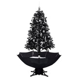 Vidaxl Weihnachtsbaum schneit mit Regenschirme 170 cm PVC Schwarz