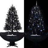 Vidaxl Weihnachtsbaum schneit mit Regenschirme 170 cm PVC Schwarz