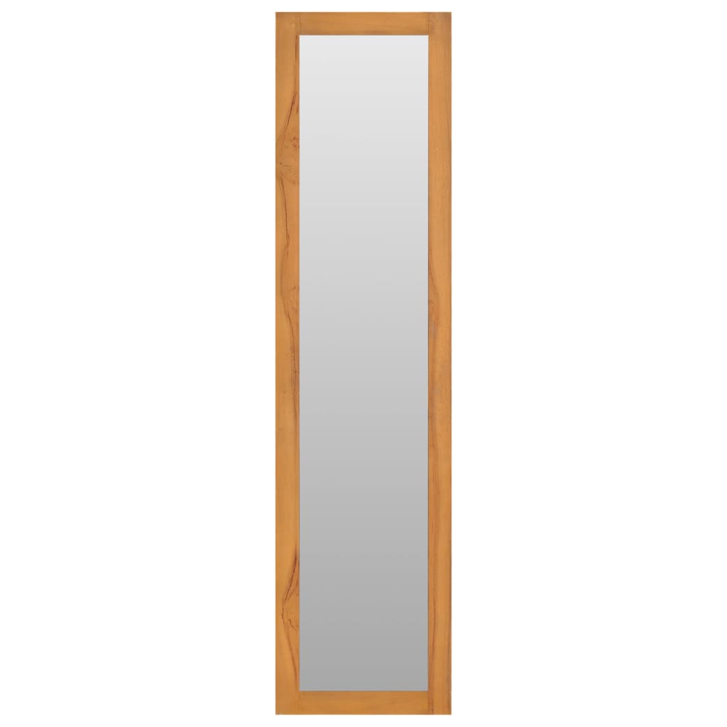 Vidaxl Wall Mirror med hylder 30x30x120 cm fast teak træ