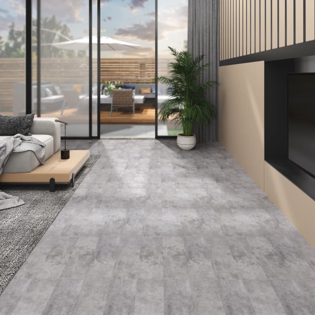 Vidaxl Floorboards Selv -adhæsiv 5,02 m² 2 mm PVC Cement Brown