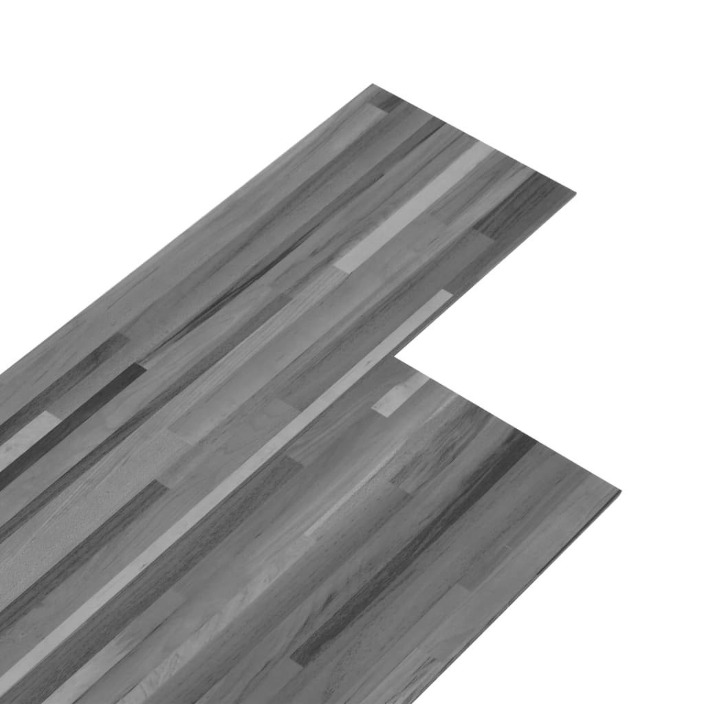 Vidaxl Floorboards Self -adhesive 5.02 m² 2 mm PVC Striped Gray