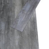 Tablas de piso Vidaxl no adhesivo de 5.26 m² 2 mm PVC GLOSSY GRIS