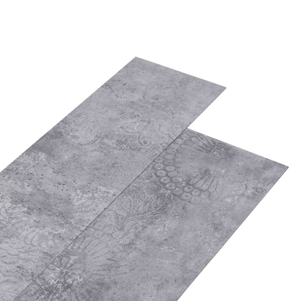 Vidaxl Floorboards auto-adhésif 4,46 m² 3 mm de ciment PVC Gray