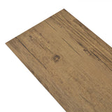 Vidaxl Floorboards Ikke-self-klæbende 4,46 m² 3 mm PVC Walnut Brown