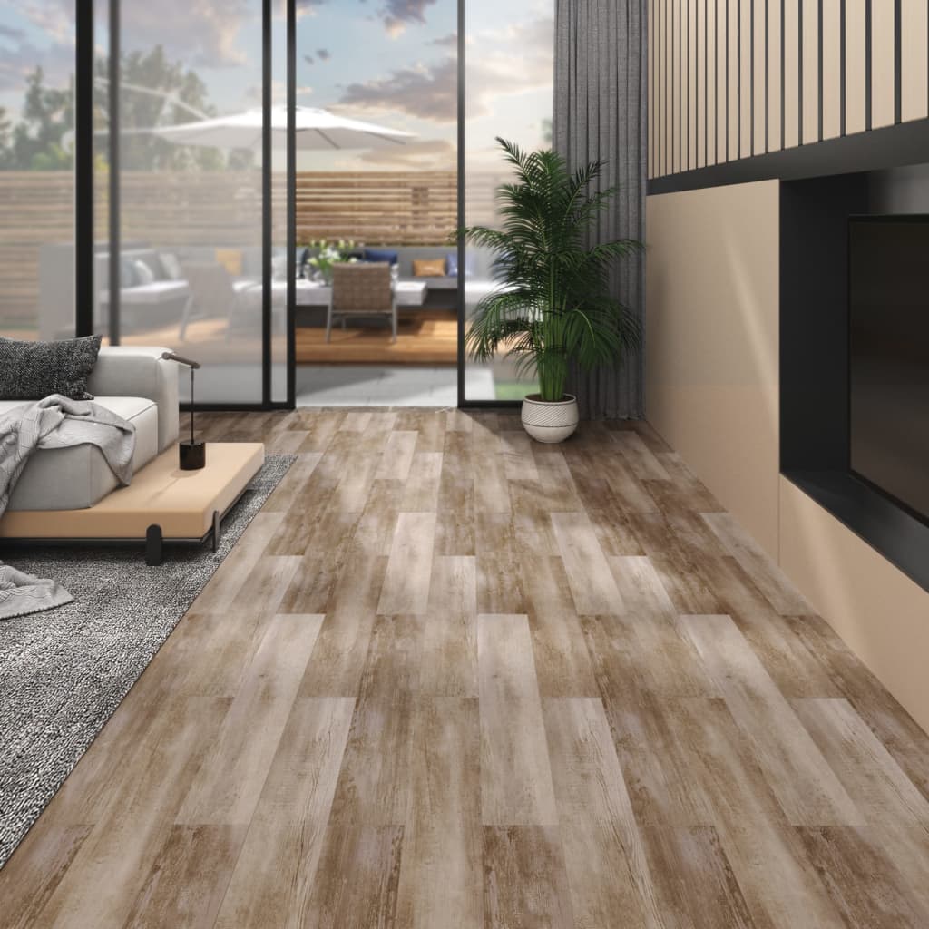 Vidaxl talne plošče samopreživ 5,02 m² 2 mm PVC Wood Praši