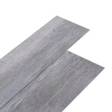 Vidaxl Piso de piso Autoadhesivo 5.02 m² 2 mm PVC Matt Wood Gray