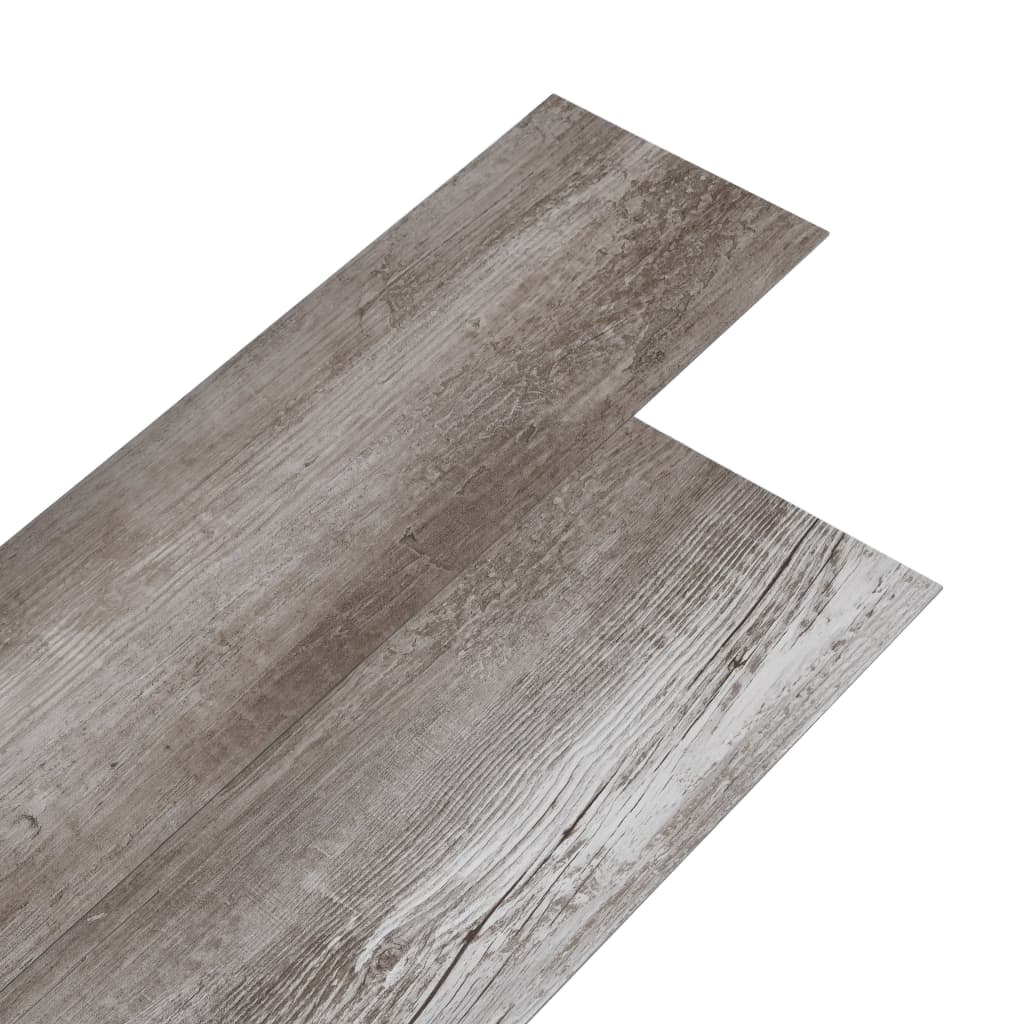 Planches de plancher vidaxl non auto-adhésives 5,26 m² 2 mm en PVC en bois marron en bois