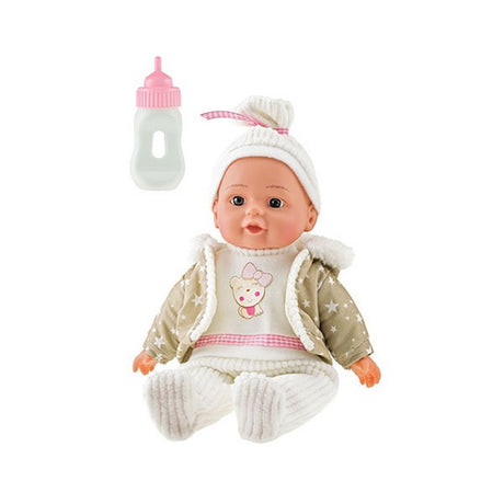 Beau Babypop 32 cm + Winter Outfit en Flesje