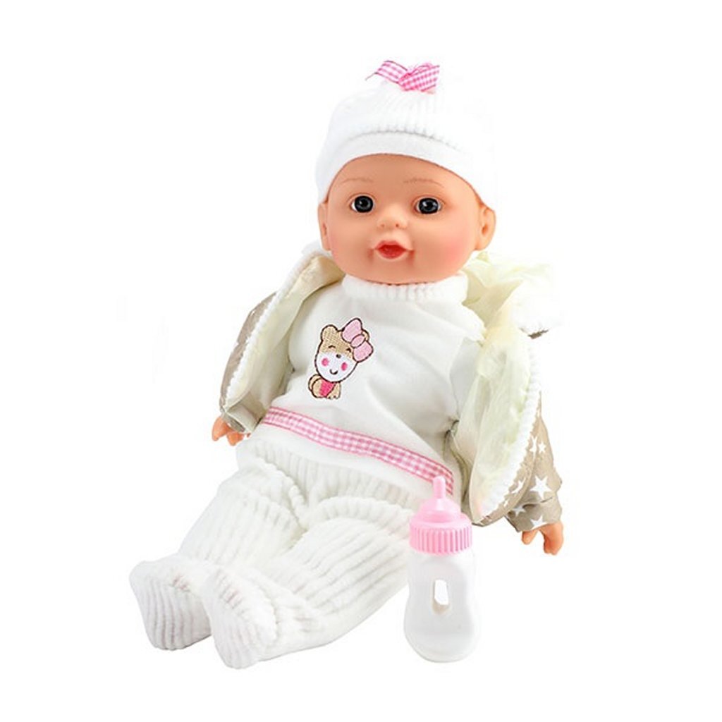 Toi-toys krásné dítě babypop zimní oblečení a láhev